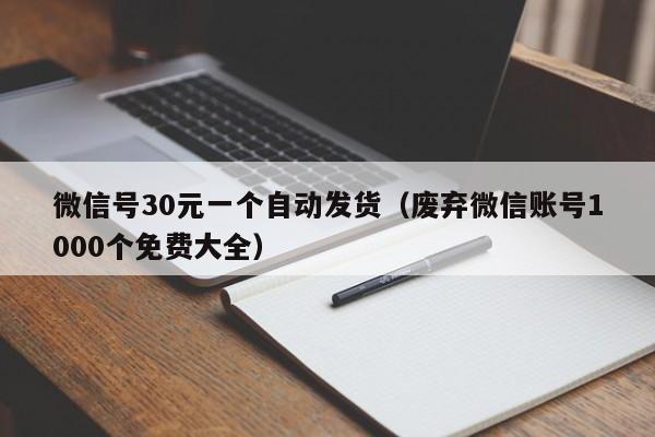 微信号30元一个自动发货（废弃微信账号1000个免费大全）